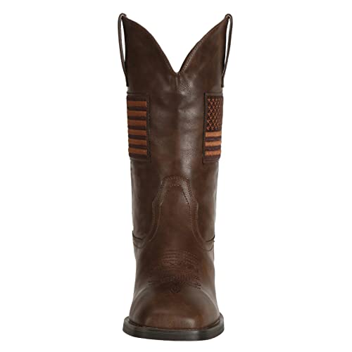 J's.o.l.e Cowboy Boots for Men Square toe American Flag Wide Calf Western Rodeo Work Traditional Boots4
