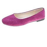 Hwalleum Ballerines plates décontractées à bout carré pour femme - Élégantes - Pour le bureau et la conduite - Couleur unie, violet, 37 EU