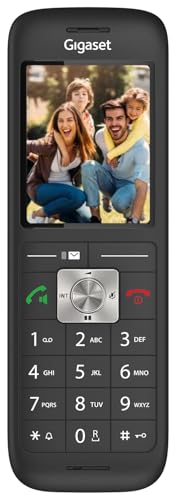 Gigaset CL660HX - Design DECT-Mobilteil mit Ladeschale - Fritzbox-kompatibel - hochwertiges Schnurloses Telefon für Router und DECT-Basis schwarz [Deutsche Version] [Ohne Basis]