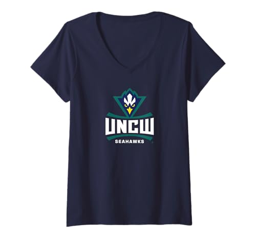 Womens UNCW Seahawks Apparel Sports Fan V-Neck T-Shirt