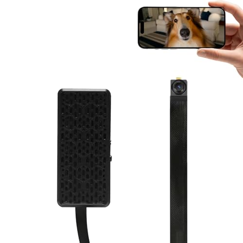 WIWACAM MW5L Caméra Espion WiFi 2K Ultra HD, Tiny Objectif, 800mAh Batterie, Camera sans Fil WLAN de Surveillance Interieur, détection de Mouvement...