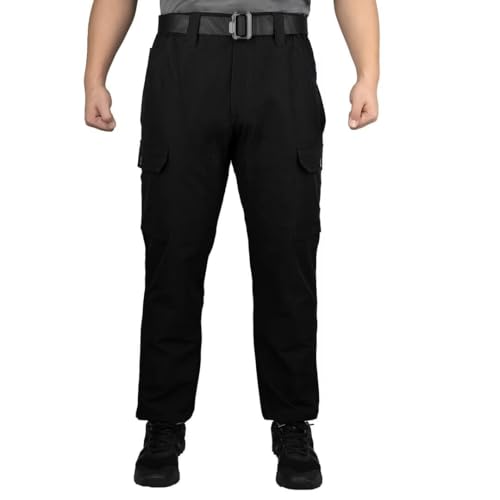 LOOGU Men's Relaxed Fit Camo Cargo Pants Water-Resistant Ripstop Hiking Pants for Men