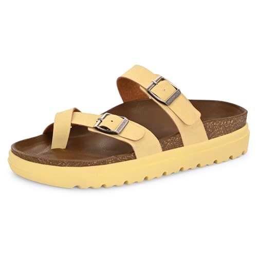 Image of Centrino Women's Berkin-Style Slip-On Sandals | Open Toe Design | Soft PU Footbed | Lightweight & Comfortable | Arch Support | On-Grip Sole | Casual Outdoor Wear (9228)