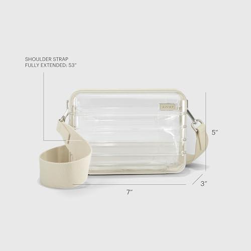 Image of Away Stadium Bag, Stadium-Approved Clear Purse & Crossbody Bag | Clear Stadium Bag for Concerts, Festivals and Sports Events, Compact 5 inch x 3 inch x 7 inch Crossbody Design