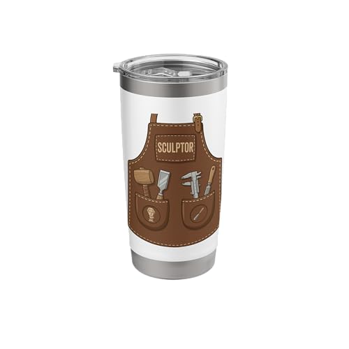 Sculptor Stone Carving Clay Artist Apron Halloween Costume Stainless Steel Insulated Tumbler