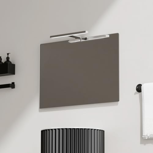 DEELUX LED Spiegelleuchte mit Schalter,30CM 500LM 5W Spiegelleuchte Bad 4000K Neutralweiß Badezimmerlampe 230V,Badleuchte 230v Spiegel Lampe Bad IP44 Wasserdicht