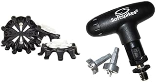 SOFTSPIKES Golf Spikes Pulsar Fast Twist 3.0 Black Golf Spikes, White/Black, Bag of 1 set UK & CleatKaddy
