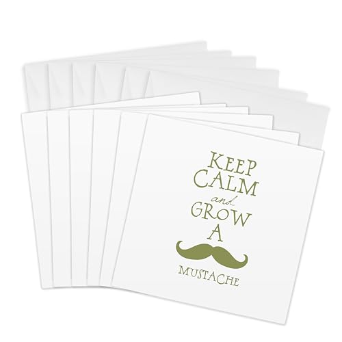 Carte de voeux Keep Calm and Grow A Moustache Doré idée cadeau pour la fête des pères