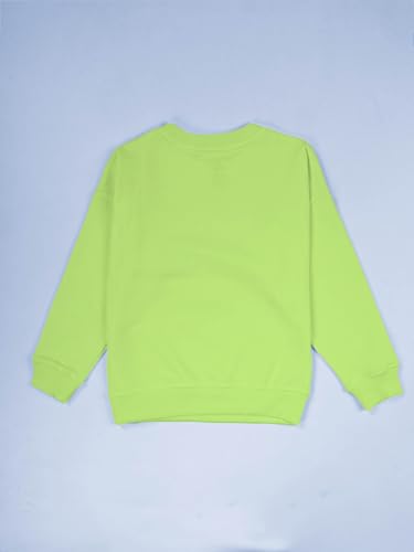 Image of KiddoPanti Boys Solid Round Neck Full Sleeve Fleece Sweatshirt | 60% Cotton 40% Polyester | Soft Warm Winter Pullover | Ribbed Cuffs & Hem | Casual Winter Sweatshirt for Kids