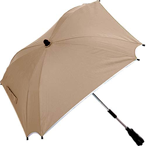 Fillikid XL SONNENSCHIRM für Kinderwagen und Buggys UV-SCHUTZ 50 / Schirm (WASSERDICHT) (NATUR)