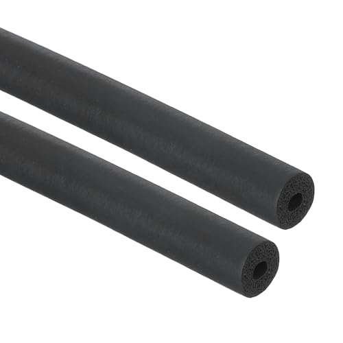 PATIKIL Tubo de espuma aislante de 2 mm de diámetro interior x 8 mm de diámetro exterior x 1 m de largo, 2 rollos de cubierta de tubo, tubo de barra EPDM para agarre de mango, unidades de aire