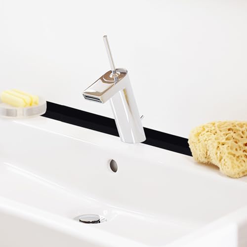 Image of 3 Rolls 1.5 Inch Caulk Tape Self Adhesive Toilet Caulking Strip Bathroom Sealing Caulk Strip Peel and Stick Bathtub Caulking Tape, 10.5 Feet Each Roll (Black)