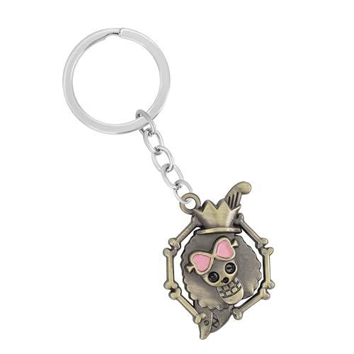 One Piece Keychain – Brook Skull Anime Keychain – Durable Metal Charm for Bags, Backpacks & One Piece Gifts – Anime Merch