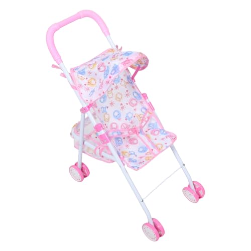 BESPORTBLE Cochecito de bebé para muñecas - Cochecito de simulación con Cesta Inferior - Modelo de de Juego de simulación para cumpleaños de niñas