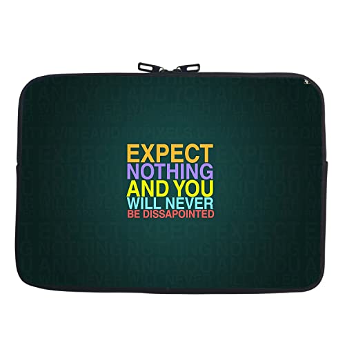 Image of TheSkinMantra Chain Laptop Sleeve Bag Compatible with Laptop /Macbooks /Chrombook /Notebook /Zbook (11.6 Inch (Chain), Expect Nothing and You Will Never Be Disappointed)