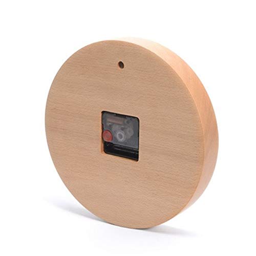 Wall Clock Battery Operated Non Ticking 12 Inch Personalized Silent Bedroom Living Room Decoration Solid Wood(Beech) #TOP4