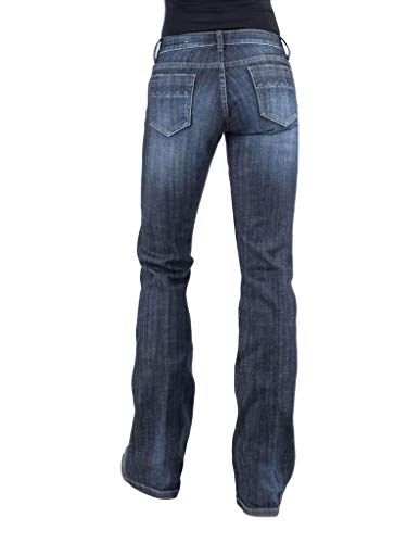 Stetson Women's 816 Classic Bootcut Jeans Blue 8 REG3