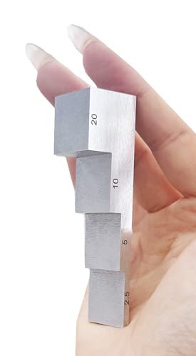 Bloque de calibración ultrasónico de 4 pasos 2.5mm 5mm 10mm 20mm de aluminio 6063 para calibración de grosor y linealidad miniatura 3