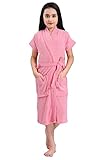 LacyLook Premium Girl's Trendy Soft Terry Cotton Kid's Bathrobe | Kid's BathGown | (XL, Pink)