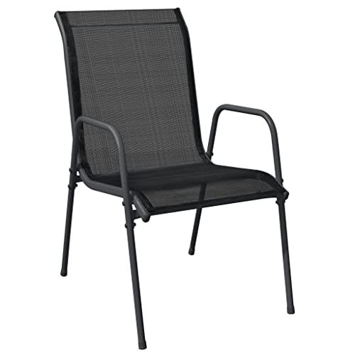 Ensemble à manger d'extérieur vidaXL avec table à manger et chaises noires