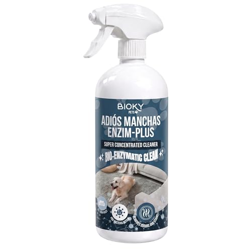 Limpiador Enzimático Orina Perros y Gatos 1L | Elimina Manchas y Olores Orgánicos de Mascotas con Pulverizador | Enzyme Cleaner de Alta Eficacia | Fabricado en España