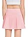 Girls Tennis Skirt with Pockets Shorts Crossover High Waisted Athletic Skorts Workout Golf Running Skirts Pink