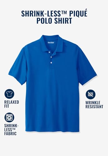 Camiseta polo clásica para hombre grande y alto de algodón que no encoge, KingSize miniatura 4