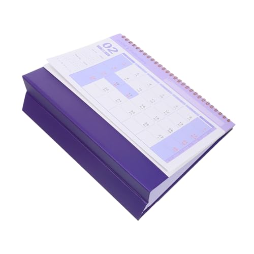 NUOBESTY 年スタンディングデスクカレンダー コイル綴じ卓上フリッププランナー シンプルデザイン厚紙使用 オフィス家学校向けスケジュール