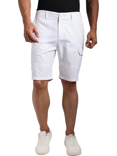 Image of Thomas Scott Men's | Regular Fit | 100% Cotton | Solid | Breathable Lightweight | 6-Pocket Cargo Shorts | Cricket Club Collection