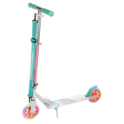 RAVEN Scooter Roller Tretroller Kickscooter für Kinder | klappbar | höhenverstellbar | Tragegurt (Alice ohne Handbremse, 145mm)