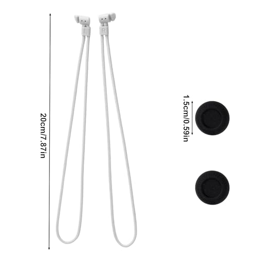 lasuroa 2pcs Sangles Manette Réglables, Remplacement Facile de Dragonne pour Poignet Compatible avec Oculus Meta Quest 2 (Blanc, Noir) – vue 2
