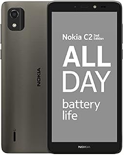 Nokia C2 2nd Edition 5.7 Smartphone with all-day battery life, 5MP & 2MP cameras, Android 11 (Go edition), MicroSD card slot supports up to 256GB, 2 years quarterly security updates, Dual SIM - Grey