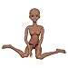 Proudoll 1/3 BJD Doll Tan Skin Customized Black Doll Body 60cm 24Inches Ball Jointed SD Dolls Joints Move PVC DIY Gift (Aimee)