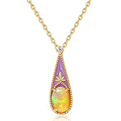 Pendentif en opale naturelle pour femme, l'accessoire idéal de vos soirées d'été