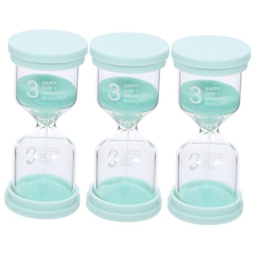 TOPBATHY 3 Pz Timer a Clessidra Orologio a Sabbia Minuti Clessidra Per i Bambini Timer Per Le Uova Per Bambini Decorazione Mini Clessidra Uova Per Decorare Tempismo Bambino Tavolo Bicchiere