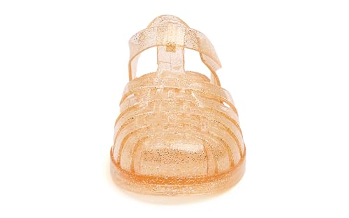 Image of GUGUYeah Jelly Sandals for Girls,Closed Toe Princess Costume Summer Dress Shoes Fisherman Gladiator Water Beach Flat Sandals for Toddler /Little Kid /Big Kid