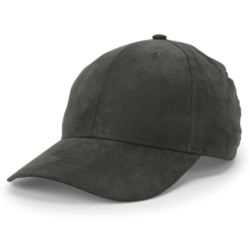 Image of Trendy Apparel Shop Plain Faux Suede Leather Adjustable Structured Baseball Cap