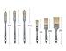 ROLLINGDOG Trim Paint Brush - Pointed Round Edge Paint Brush and Flat Paintbrush for wall Sash,Stain,Varnish,Baseboards(Pack of 6)