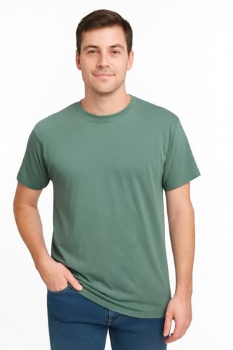 Image of Men's T-Shirts Ringspun Cotton Crew Neck Tee Shirts|Casual Wear T Shirt | Pre Shrunk with Panel Wash