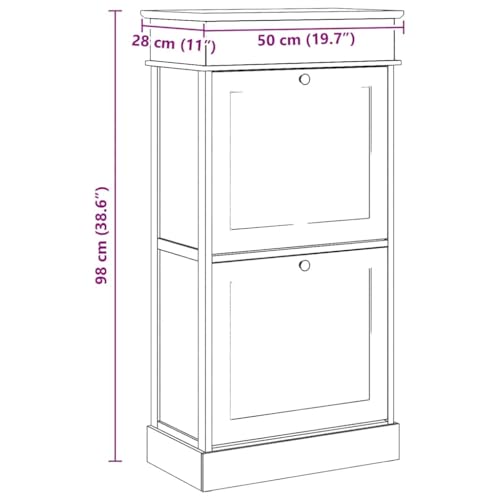 Meuble à chaussures gris en bois idéal pour optimiser les petits couloirs - 3