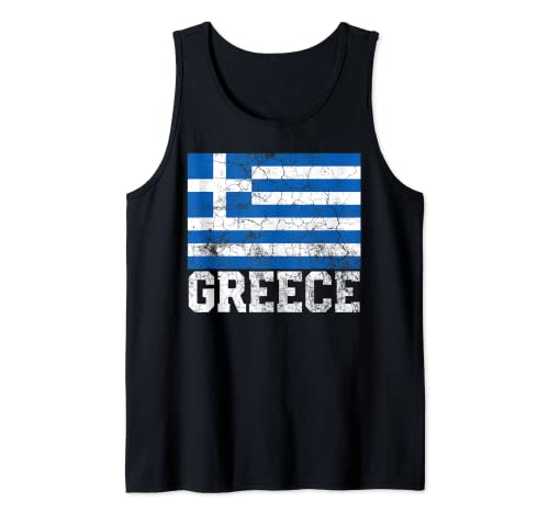 Greece Greek Flag Family Pride Country Shirt Vintage Gift Tank Top