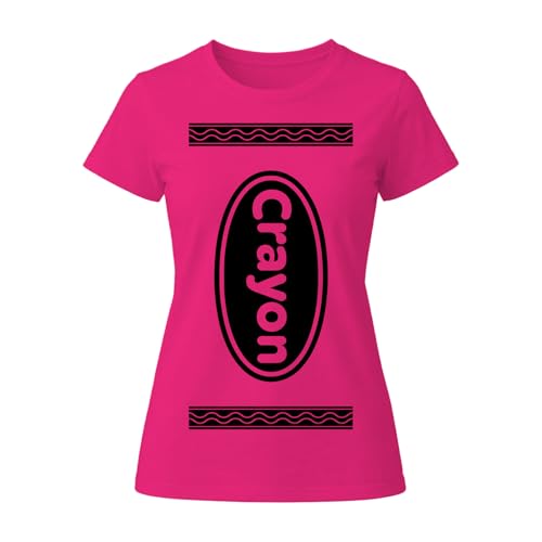 Crayon Costume Shirt for Women Funny Crayon Halloween Costume T-Shirt