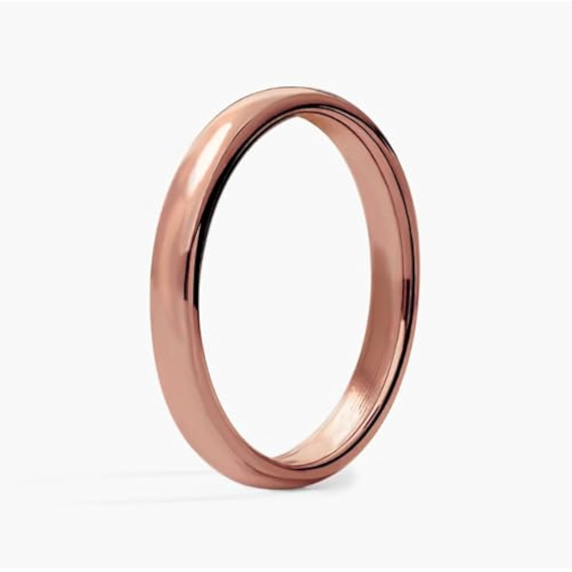 99% Uncoated Solid Copper Ring Band for Men and Women