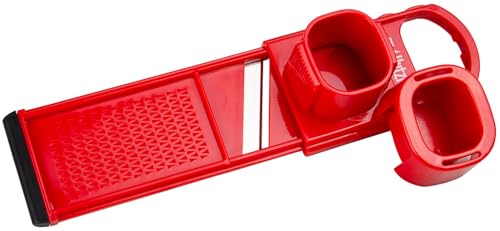 Hutzler 718 Garlic Slicer and Shredder, Red
