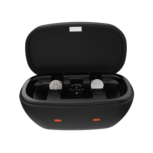 Wokyo Rechargeable 312 Hearing Aid Batteries and Charger, Hearing Aid Charger Travel Case for 312 Hearing Aid Amplifiers Battery Charger with 2 Pack 312 Button Rechargeable Batteries