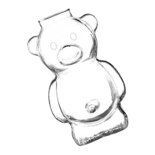 FUNOMOCYA Glass Cup Multi-functional Wine Beverage Cup Cartoon Pattern Water Drinking Juice Cup