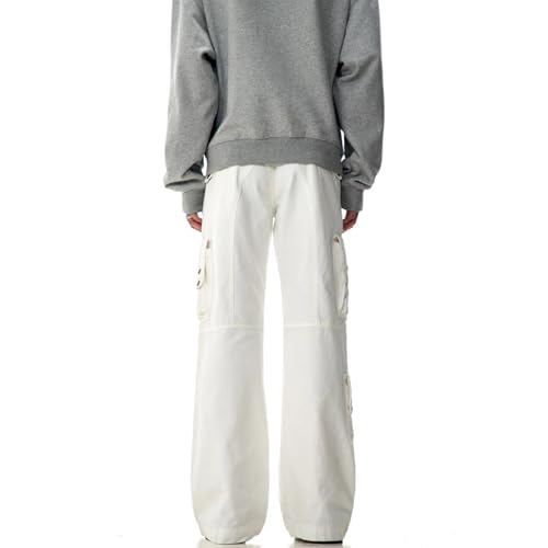 Men Baggy Cargo Jeans Y2K Hip Hop Mid Rise Straight Leg Denim Pants with Pockets Teen Boys Casual Loose Jeans Streetwear3