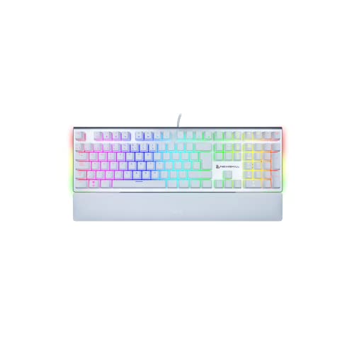 NEWSKILL Serike Ivory Teclado Mecánico Gaming | Reposamuñecas | RGB | Macros | Antighosting | Switch Outemu | Blanco