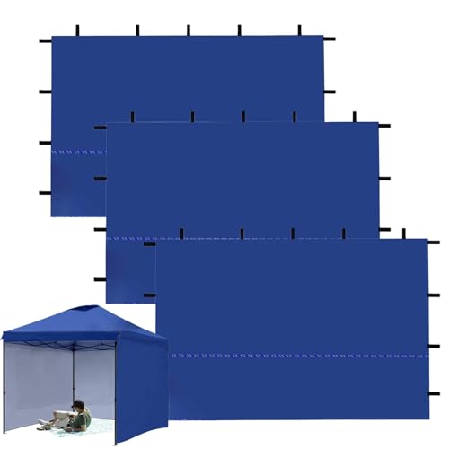 Paneles laterales de toldo,paredes laterales de Tienda de toldo - Juego de 3 paredes laterales de toldo de protección UV al 90%,Cierre de cremallera lateral a prueba de viento para maceta