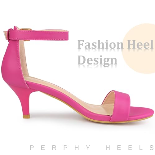 Perphy Open Toe Ankle Strap Kitten Heel Sandals for Women4